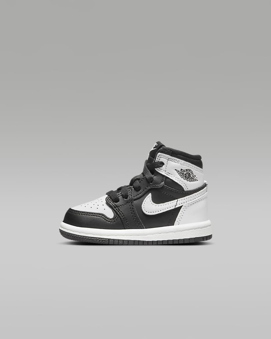 Calzado para bebe e infantil Jordan 1 Retro High OG Black White Nike MX